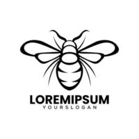 plantilla de vector de diseño de logotipo de abeja