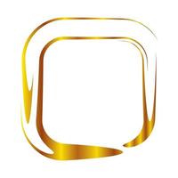 Golden Abstract Line Frame vector