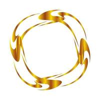 Golden Abstract Line Frame vector