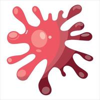 Vector ink drop, blob. Colored splashes highlighted on a white background.