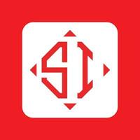 Creative simple Initial Monogram SI Logo Designs. vector
