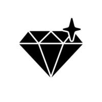 el diamante icono para espumoso joyería es hecho de piedras preciosas como un símbolo de alto calidad y lujo vector