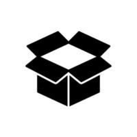 Opened cardboard box icon for shipping and packaging vector