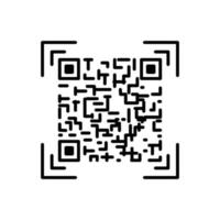 QR code icon to quickly scan data such as barcodes vector