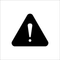 Caution, attention or danger warning icon with triangle and exclamation mark vector