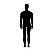 Man full height black silhouette vector