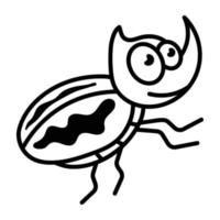 Trendy Horn Beetle vector