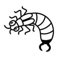 Trendy Earwig Concepts vector