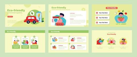 Activities for environmental protection. green background. Policies and action people for the environment. template set. vector