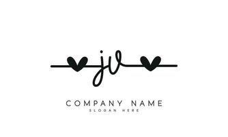 Handwriting signature style letter ju logo design in white background. pro vector. vector
