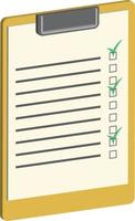 Isometric checklist on a clipboard design vector template