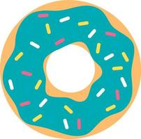 Illustration cartoon colorful donut vector