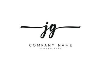 Handwriting signature style letter jq logo design in white background. pro vector. vector