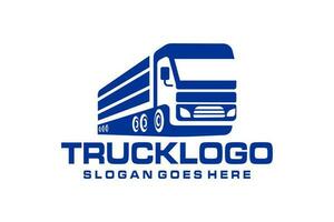 Trucking company logo, Illustration of truck with trailer vector