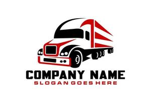 Truck Trailer Logo Transportation. Truck silhouette abstract logo template vector