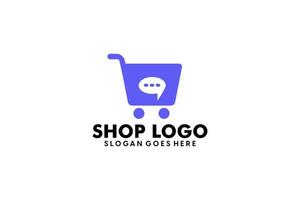 Flat e-commerce logo collection vector