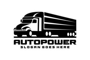 Big Truck logo template for you design in black color vector