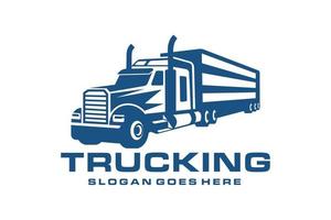 Truck Trailer Logo Transportation. Truck silhouette abstract logo template vector