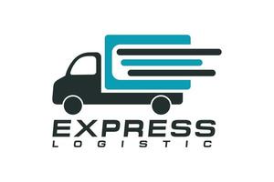 Fast Truck Delivery Logo Template Design Vector, Emblem, Design Concept, Creative Symbol, Icon vector