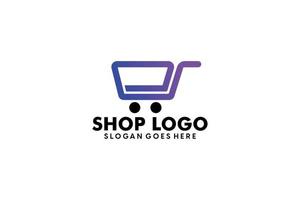 Abstract modern ecommerce logo design colorful gradient shopping bag logo template vector