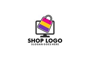 Gradient e-commerce logo collection vector