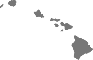 griffonnage à main levée dessin de Hawaii île carte. png