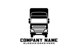 semi truck logo design vector