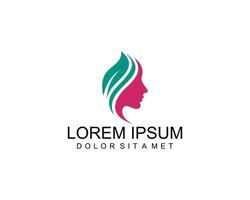 Gradient hair salon logo template vector