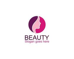 Beautiful natural woman logo template vector
