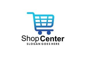 shopping bag logo template, Abstract modern ecommerce logo design vector