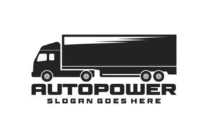 truck logo vector icon symbol, Trucking logo semi trailer truck logo