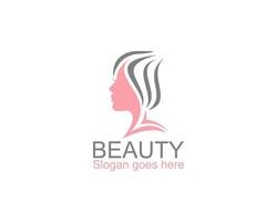 Gradient hair salon logo template vector