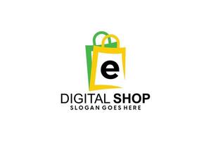 Gradient e-commerce logos vector