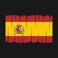 Spain Flag Brush Vector