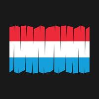 Luxembourg Flag Brush Vector