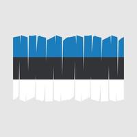 vector de pincel de bandera de estonia