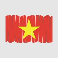 vector de pincel de bandera de vietnam