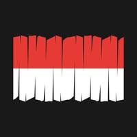 vector de pincel de bandera de indonesia