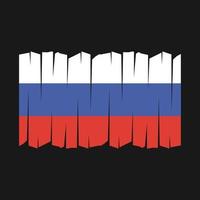 vector de pincel de bandera de rusia