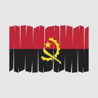 vector de pincel de bandera de angola