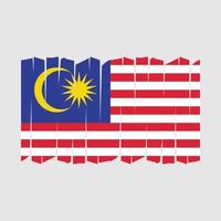 Malaysia Flag Brush Vector