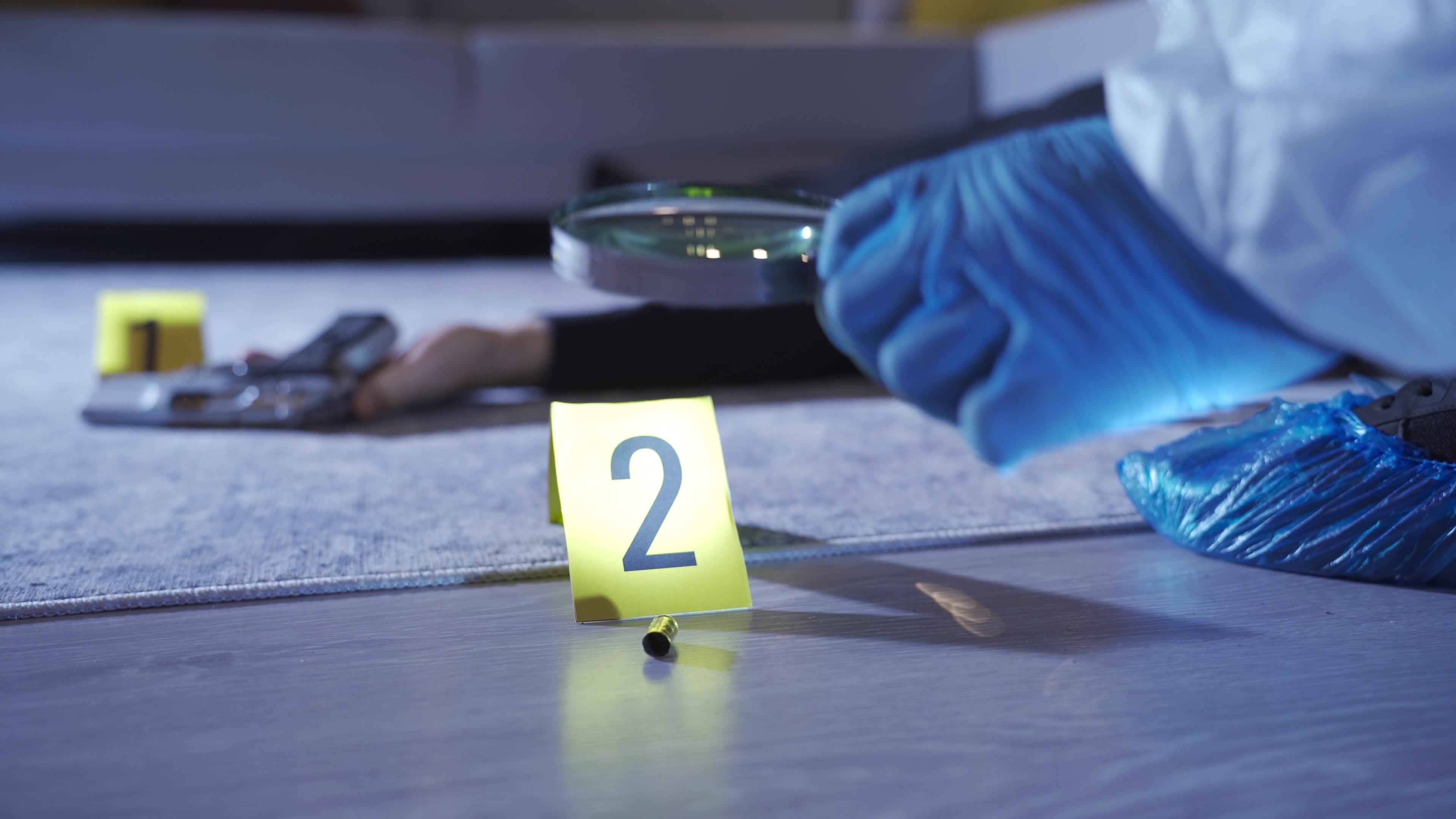 Crime scene Investigation. Forensic experts are working at the crime(03)