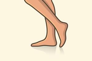 Human Feet vector illustration. People fashion icon concept. Human foot for medical health care vector design with shadow.