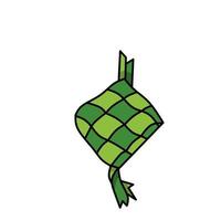 ketupat icon with modern flat style, ketupat design, ramadan and eid food vector
