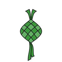 ketupat icono con moderno plano estilo, ketupat diseño, Ramadán y eid comida vector