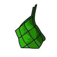 ketupat icono con moderno plano estilo, ketupat diseño, Ramadán y eid comida vector