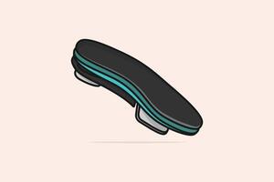 Comfortable Orthotics Shoe Insole, Arch Supports vector illustration. Fashion object icon concept. Insoles for a comfortable and healthy walk vector design with shadow on orange background.