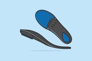 Comfortable Shoes Arch Support Insoles vector illustration. Fashion object icon concept. Two-layered shoe arch support insole vector design with shadow. Insoles for comfortable and healthy walk icon.