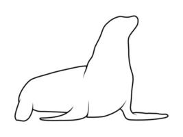 focas animal contorno silueta vector