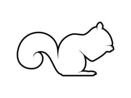 squirrel outline vector silhouette